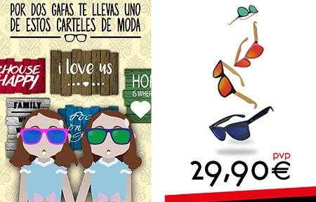 Carteles promocionales de óptica