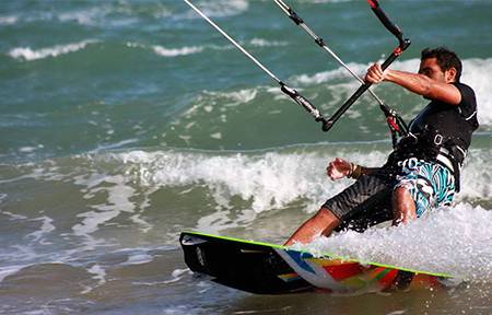 Windsurfista en Rota
