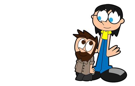 Yo y mi pareja al estilo "El Laboratorio de Dexter"