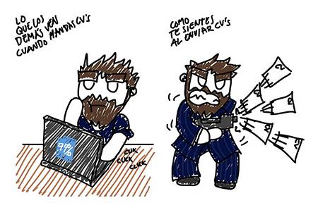 Viñeta de colección "Las desventuras de un parado en España"