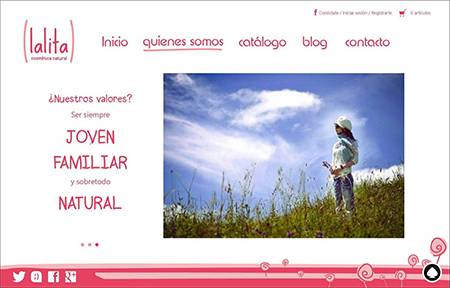 Diseño página web de tienda de Cosmética Natural