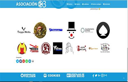 Página web de Asociación O3, de juegos de mesa, videojuegos, rol...